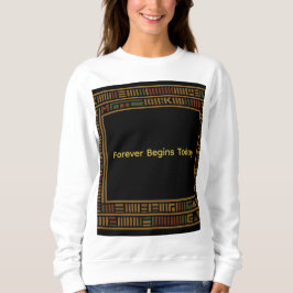 Afrikaans Gold Kente Patroon Sweatshirt