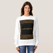 Afrikaans Gold Kente Patroon Sweatshirt (Voorkant volledig)