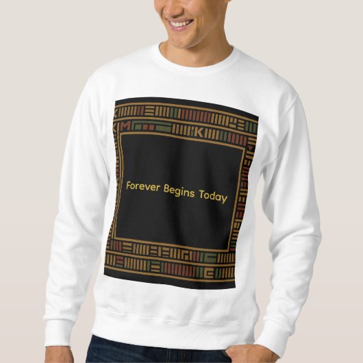 Afrikaans Gold Kente Patroon Sweatshirt (Voorkant)