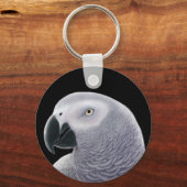 Afrikaans grijs portret sleutelhanger (Voorkant)