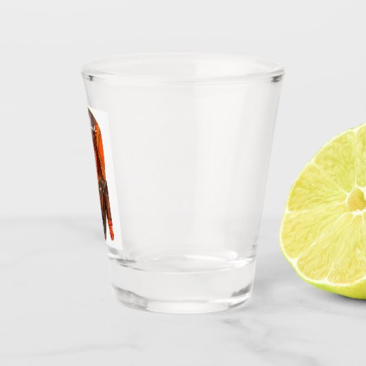 Afrikaans houtmasker shot glas (Rechts)