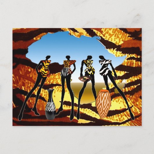 Afrikaans huis komt eraan briefkaart (Voorkant)