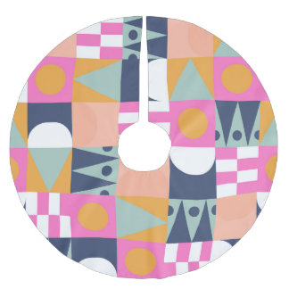 Afrikaans kleurenblok, geometrisch patroon. kerstboom rok