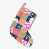 Afrikaans kleurenblok, geometrisch patroon. kleine kerstsok (Voorkant (Hangend))