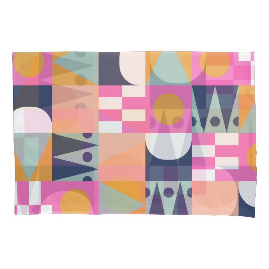 Afrikaans kleurenblok, geometrisch patroon. kussensloop (Voorkant)