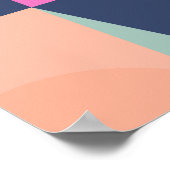 Afrikaans kleurenblok, geometrisch patroon. poster (Hoek)