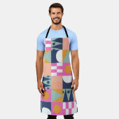 Afrikaans kleurenblok, geometrisch patroon. schort (Gedragen)