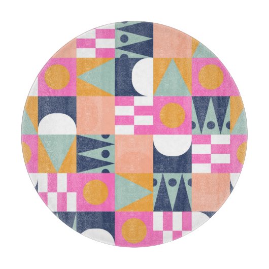 Afrikaans kleurenblok, geometrisch patroon. snijplank (Voorkant)