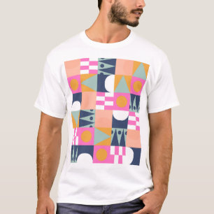 Afrikaans kleurenblok, geometrisch patroon. t-shirt