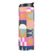 Afrikaans kleurenblok, geometrisch patroon. thermosbeker (Gedraaid links)
