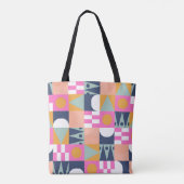 Afrikaans kleurenblok, geometrisch patroon. tote bag (Achterkant)