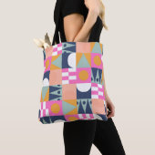 Afrikaans kleurenblok, geometrisch patroon. tote bag (Dichtbij)