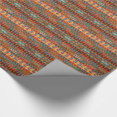 Afrikaans kleurrijk decoratief patroon cadeaupapier (Hoek)