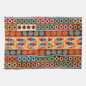 Afrikaans kleurrijk decoratief patroon theedoek (Horizontaal)