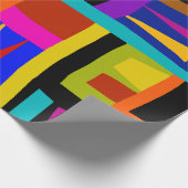 Afrikaans kleurrijk kaart inpakpapier (Hoek)