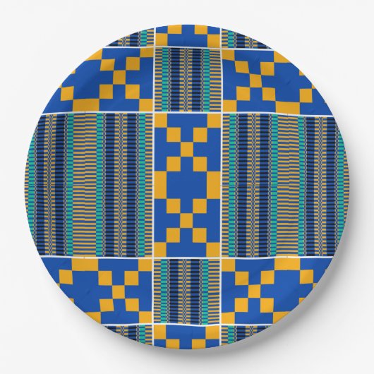 Afrikaans kleurrijk papieren bordje (Voorkant)