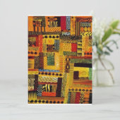 Afrikaans kleurrijk patroon save the date (Staand voorkant)