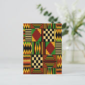 Afrikaans Koninklijk Kente Stof Design Briefkaart (Staand voorkant)