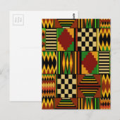 Afrikaans Koninklijk Kente Stof Design Briefkaart (Voorkant / Achterkant)