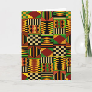 Afrikaans Koninklijk Kente Stof Design Kaart