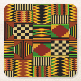 Afrikaans Koninklijk Kente Stof Design Kartonnen Onderzetters