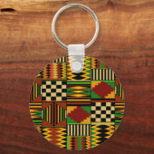 Afrikaans Koninklijk Kente Stof Design Sleutelhanger (Voorkant)