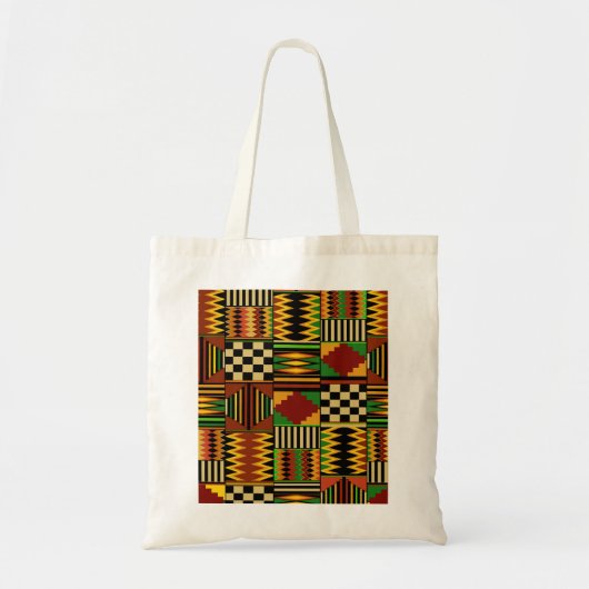 Afrikaans Koninklijk Kente Stof Design Tote Bag (Voorkant)