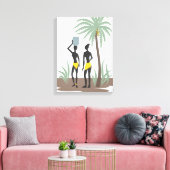 Afrikaans kunstcanvas canvas afdruk (Insitu (Woonkamer))
