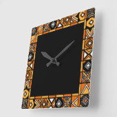 Afrikaans kunstpatroon vierkante klok (Hoek)