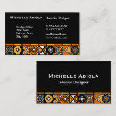 Afrikaans kunstpatroon visitekaartje (Voorkant / Achterkant)