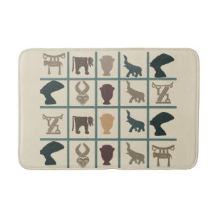 Afrikaans kunstsymbool en motiefpatroon badmat