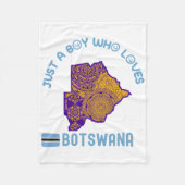 Afrikaans land in Botswana Fleece Deken (Voorkant)