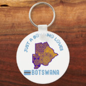 Afrikaans land in Botswana Sleutelhanger (Voorkant)