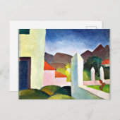 Afrikaans landschap, abstracte kunst door August M Briefkaart (Voorkant / Achterkant)