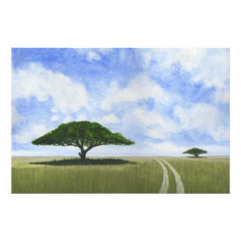 Afrikaans landschap foto afdruk