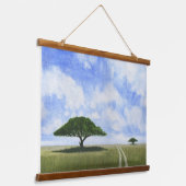 Afrikaans landschap hangend wandkleed (Gebogen)