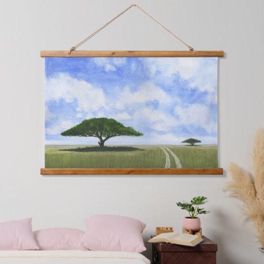 Afrikaans landschap hangend wandkleed (Slaapkamer)