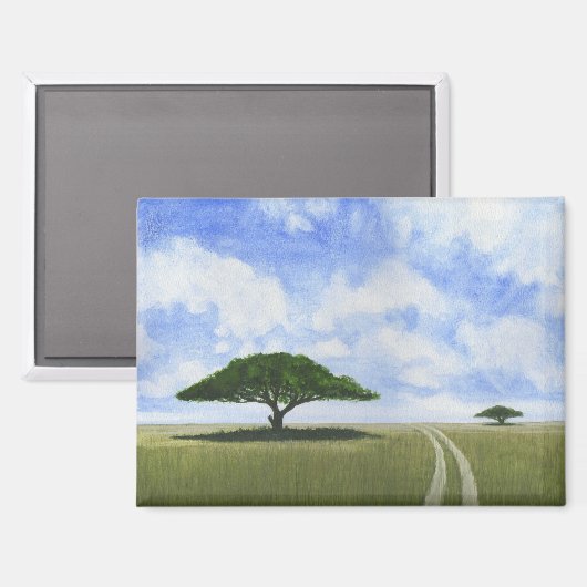Afrikaans landschap magneet (Voorkant / Achterkant)