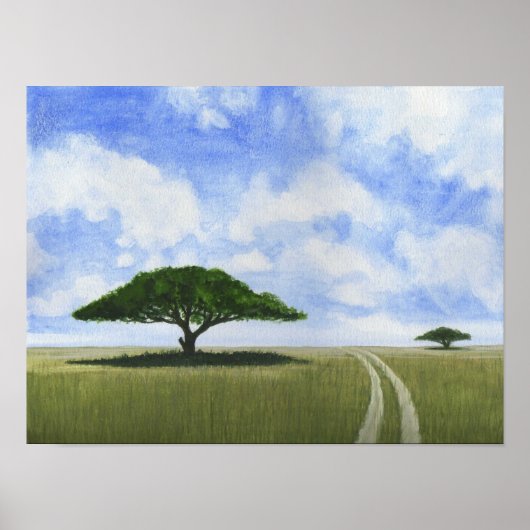 Afrikaans landschap poster (Voorkant)