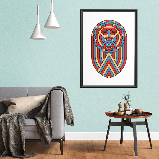 Afrikaans Leeuwenmasker Canvas Afdruk