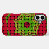 Afrikaans liefgeweven rood ontwerp Case-Mate iPhone case (Achterkant (horizontaal))