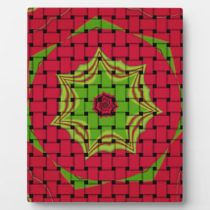 Afrikaans liefgeweven rood ontwerp fotoplaat