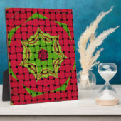 Afrikaans liefgeweven rood ontwerp fotoplaat (Zijkant)