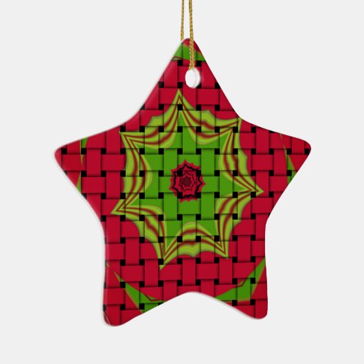 Afrikaans liefgeweven rood ontwerp keramisch ornament (Rechts)