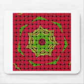 Afrikaans liefgeweven rood ontwerp muismat (Voorkant)