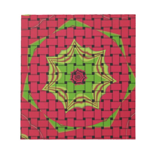 Afrikaans liefgeweven rood ontwerp notitieblok (Voorkant)