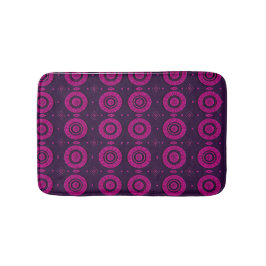 Afrikaans-magenta geometrisch cirkelpatroon badmat