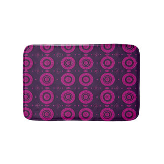 Afrikaans-magenta geometrisch cirkelpatroon badmat