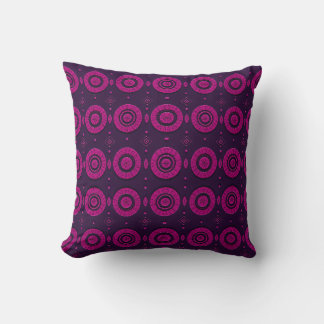 Afrikaans Magenta Geometrisch Cirkelpatroon Worp K Kussen