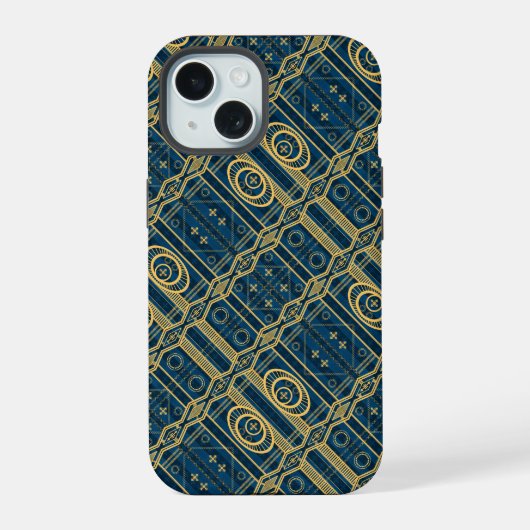 Afrikaans Mali-patroon iPhone 15 Case (Achterkant)